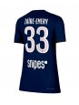 Paris Saint-Germain Warren Zaire-Emery #33 Hjemmedrakt Dame 2025-26 Korte ermer